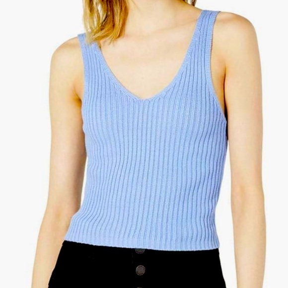 Project 28 Top Sweater Double V Sleeveless women’s  Size Large - Picture 1 of 7